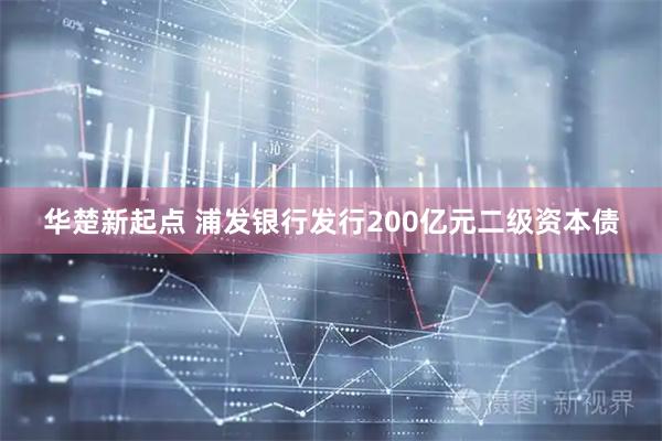 华楚新起点 浦发银行发行200亿元二级资本债